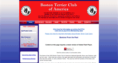 Desktop Screenshot of bostonterrierclubofamerica.org